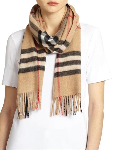 burberry cashmere light camel giant check scarf|burberry cashmere check scarf price.